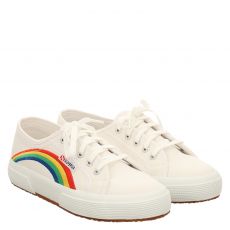  Superga, Rainbow Embroidery, Sneaker in weiß für Damen
