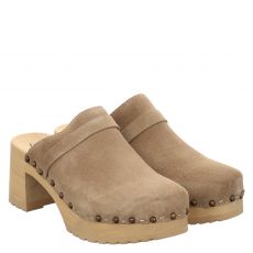  Softclox, Henya, Nubukleder-Pantolette in beige für Damen