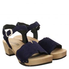  Softclox, Kalima, Veloursleder-Sandalette in blau für Damen