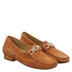  Sioux, Cortizia, klassischer Veloursleder-Slipper in braun für Damen