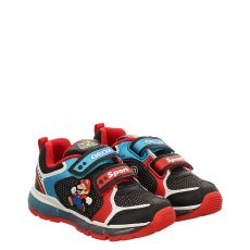  Geox, J Android Boy, Kunstleder-Sneaker in schwarz für Kinder