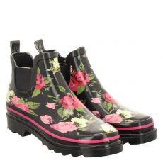  Beck, Wild Roses Kurz, Regenstiefel in schwarz für Mädchen