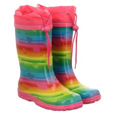  Beck, Regenbogen, Kunstleder-Regenstiefel in mehrfarbig für Kinder