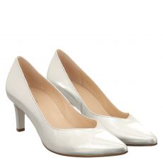  Högl Glattleder-Pumps in silber für Damen