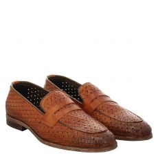  Exton, Braun, eleganter Glattleder-Slipper in cognac für Herren