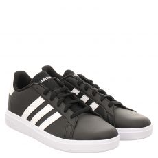  Adidas, Grand Court 2.0 K, Kunstleder-Sneaker in schwarz für Kinder