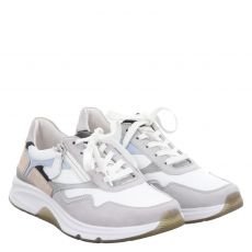  Gabor, Rolling Soft, Glattleder-Sneaker in weiß für Damen