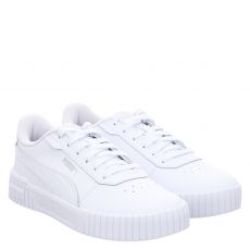  Puma, Carina 2.0, Glattleder-Sneaker in weiß für Damen
