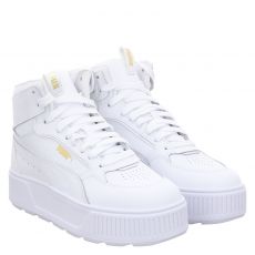  Puma, Karmen Rebelle, Glattleder-Schnürstiefel in weiß für Damen