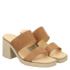  Paul Green, 0071-7929-051, Nubukleder-Pantolette in beige für Damen