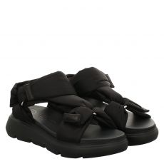  Paul Green, 0071-7961-041/sandale, Textil-Sandalette in schwarz für Damen