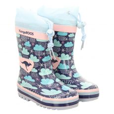  Kangaroos, K-rain Girl, Gummi (synth.)-Regenstiefel in blau für Kinder