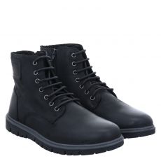 Geox, Ughiacciaiof-tb.le, eleganter Glattleder-Stiefel in schwarz für Herren
