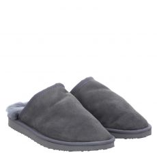  Super Cracks Nubukleder-Hausschuh in grau für Herren