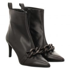  Fraipe kurzer Glattleder-Stiefel in schwarz für Damen