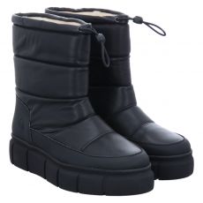 Schuhengel kurzer Glattleder-Stiefel in schwarz für Damen