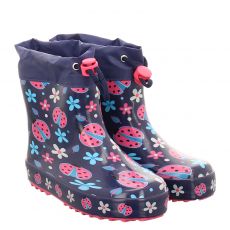  Beck, Glückskäfer Warm, Gummi (synth.)-Regenstiefel in blau für Kinder