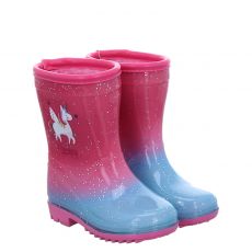  Dockers, Blau, Gummi (synth.)-Regenstiefel in pink für Kinder