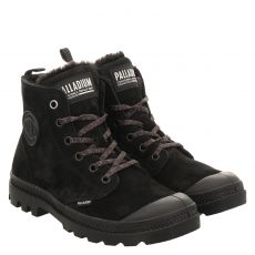  Palladium, Pampa Hi Zip Wl, Nubukleder-Schnürstiefel in schwarz für Damen