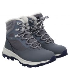  Jack Wolfskin, Everquest Texapore High, kurzer Kunstleder-Stiefel in grau für Damen