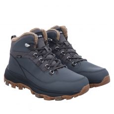  Jack Wolfskin, Everquest Texapore Mid, Kunstleder-Winterboots in grau für Herren