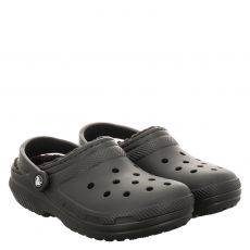  Crocs, Classic Lined Clog, Gummi (synth.)-Hausschuh in schwarz für Herren