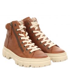  Paul Green, 0072-5210-032, Glattleder-Schnürstiefel in cognac für Damen