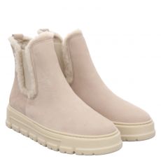  Paul Green, 0072-9061-002, kurzer Nubukleder-Stiefel in beige für Damen