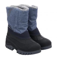  Spirale, Fluffy, Textil-Regenstiefel in blau für Kinder