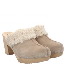  Softclox, Serafina, Veloursleder-Pantolette in nude für Damen