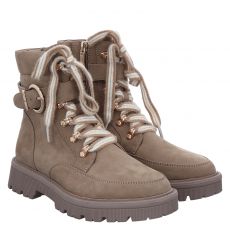  Regarde Le Ciel Nubukleder-Schnürstiefel in beige für Damen