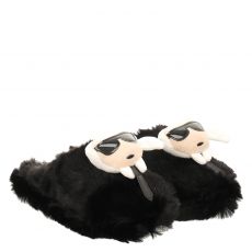  Karl Lagerfeld, Kasakarlslipper, Textil-Hausschuh in schwarz für Damen