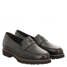  Sioux, Meredith 709 H, klassischer Glattleder-Slipper in schwarz für Damen