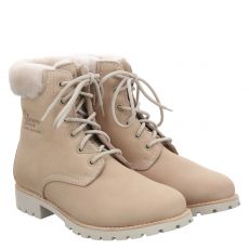  Panama Jack, Igloo Trav B58, kurzer Nubukleder-Stiefel in beige für Damen