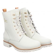  Panama Jack, Igloo Trav B3, Glattleder-Schnürstiefel in weiß für Damen