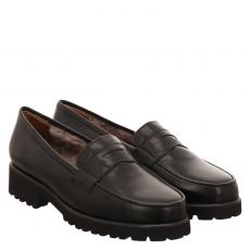  Lorbac, Milva, klassischer Glattleder-Slipper in schwarz für Damen