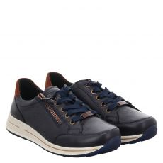  Ara, Osaka, Glattleder-Sneaker in blau für Damen