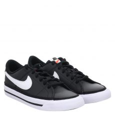  Nike, Court Legacy Big Kids, Kunstleder-Sneaker in schwarz für Kinder