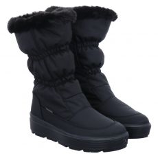  Schuhengel kurzer Textil-Stiefel in schwarz für Damen