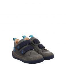  Affenzahn, Leder Buddy Bear, Glattleder-Sneaker in grau für Kinder