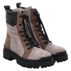  Donna Carolina Veloursleder-Schnürstiefel in beige für Damen