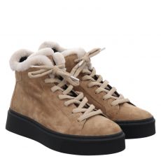  Donna Carolina Veloursleder-Schnürstiefel in beige für Damen