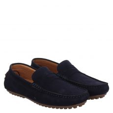  Fernando Strappa Nubukleder-Slipper in blau für Herren