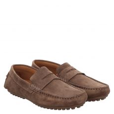  Fernando Strappa, Beige, Nubukleder-Slipper in braun für Herren