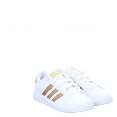  Adidas, Grand Court 2.0. K, Kunstleder-Sneaker in weiß für Kinder