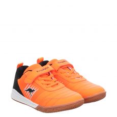  Kangaroos, K5-super Court E, Kunstleder-Sportschuh in orange für Kinder