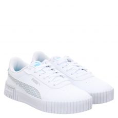  Puma, Carina 2.0 Mermaid Jr, Kunstleder-Sneaker in weiß für Kinder