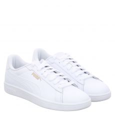  Puma, Smash 3.0 L, Kunstleder-Sportschuh in weiß für Herren