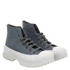  Converse, Ctas Lugged 2.0 Platform, kurzer Glattleder-Stiefel in grau für Damen