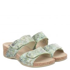  Mubb Glattleder-Fußbettschuh in grün für Damen